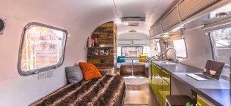 Man Turns ’70s Airstream Into a Cool, Happy Home