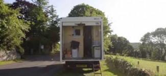 Couple pack it all in and move into their new mobile home – an old white van